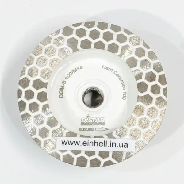 Фреза алмазна DGM-S 100/M14 Hard Ceramics 60, 100 — різьба M14, стає на болгарку