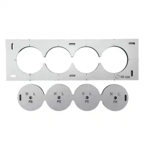 Nova Wooden Drilling Templates, 68 mm - Image 2