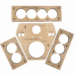Nova Wooden Drilling Templates, 68 mm - Image 1