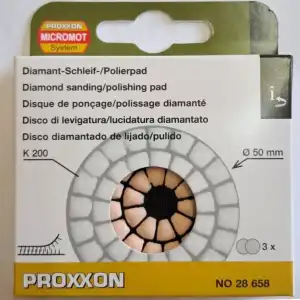 Proxxon Polishing Pads, 50 mm Grit 50 to 400 - Image 2