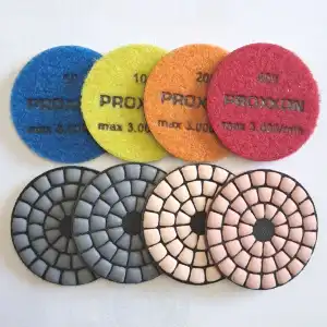 Proxxon Polishing Pads, 50 mm Grit 50 to 400 - Image 1